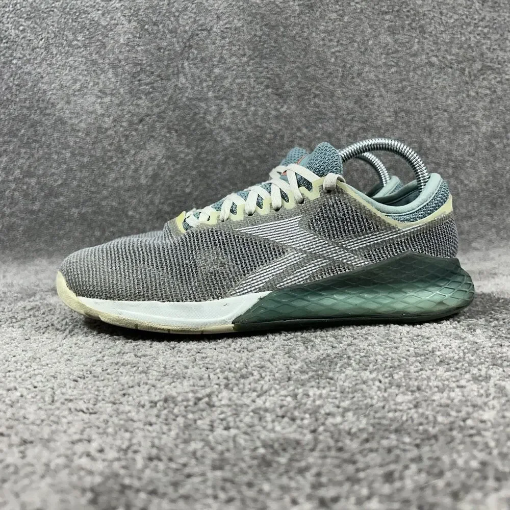 Reebok Nano 9 FU6831 Women’s Sz 8.5 Green Gray Training Athletic Gym Shoes Used